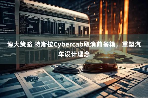 博大策略 特斯拉Cybercab取消前备箱，重塑汽车设计理念