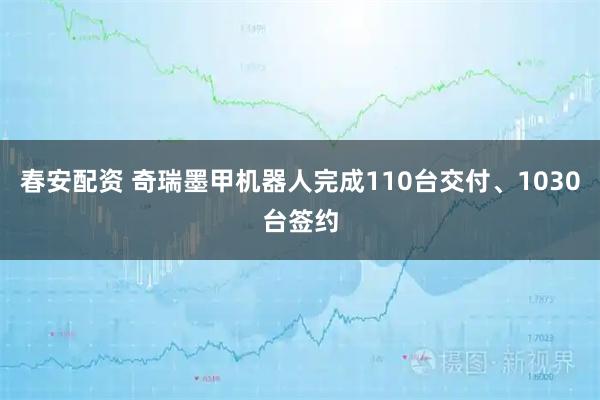 春安配资 奇瑞墨甲机器人完成110台交付、1030台签约