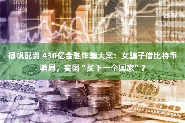 扬帆配资 430亿金融诈骗大案：女骗子借比特币骗局，妄图“买下一个国家”？