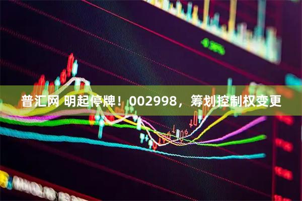 普汇网 明起停牌！002998，筹划控制权变更
